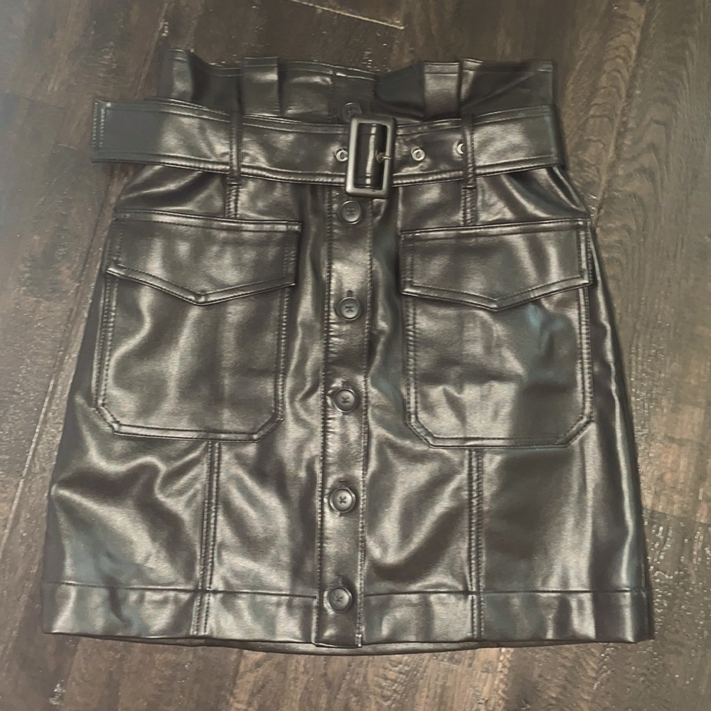 Banana Republic Leather Mini Skirt Size 2